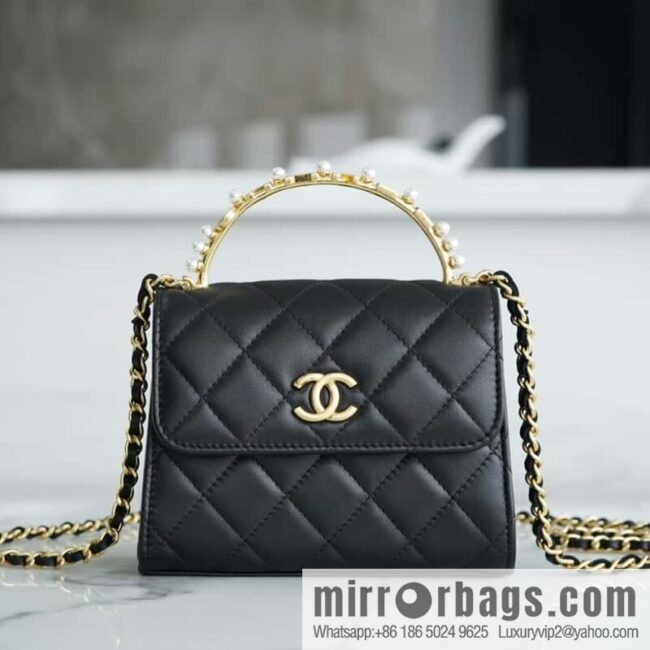 wsxc1700577730842_0-800x8005hcy4tipgq429199_20250716031520.jpg CHANEL B new autumn and winter, pearl Kelly handle chain bag AP3513