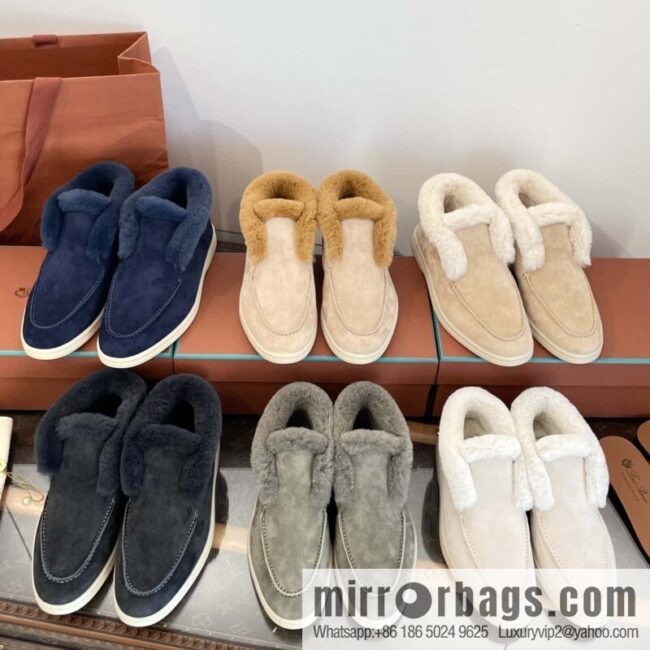 Loro Piana nutria fur high-top fluffy shoes