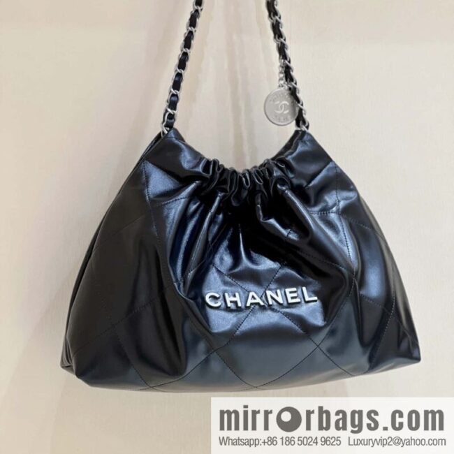 wsxc1701108444104_0-800x800mtypsjzkcix28505_20250716031000.jpg CHANEL 24C early spring vacation series 22 horizontal garbage bag AS4486 silver metal