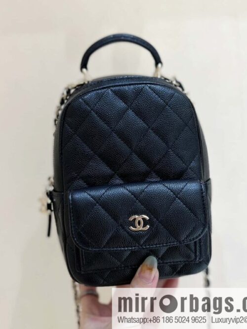 wsxc1701279813148_0-800x800zzrjebejild28205_20250716030733.jpg CHANEL 24C early spring vacation series, lychee leather backpack AP3753 black