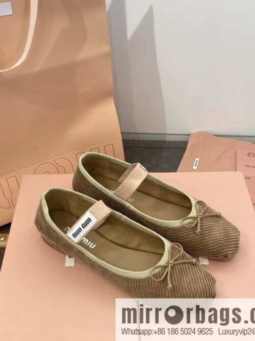 wsxc1701375386395_0-800x800fyb0fqauokm133390_20250704201602.jpg Miu Miu Miu French Corduroy Fairy Ballet Shoes