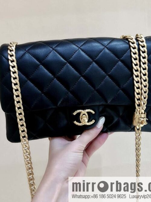 wsxc1701612106244_0-800x800e1kawlce02125811_20250716024609.jpg CHANEL 22k autumn and winter high-end ready-to-wear series small gold pillar adjustment bag AS3609