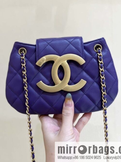 wsxc1701798425260_1-800x800tx3m5uc2xye25423_20250716024243.jpg CHANEL 24C Early Spring Vacation Series, Big Double C Vintage Mailman Bag AS4609 Purple