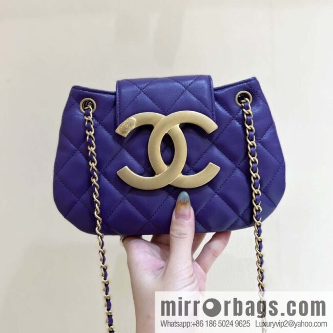 wsxc1701798425260_1-800x800tx3m5uc2xye25423_20250716024243.jpg CHANEL 24C Early Spring Vacation Series, Big Double C Vintage Mailman Bag AS4609 Purple