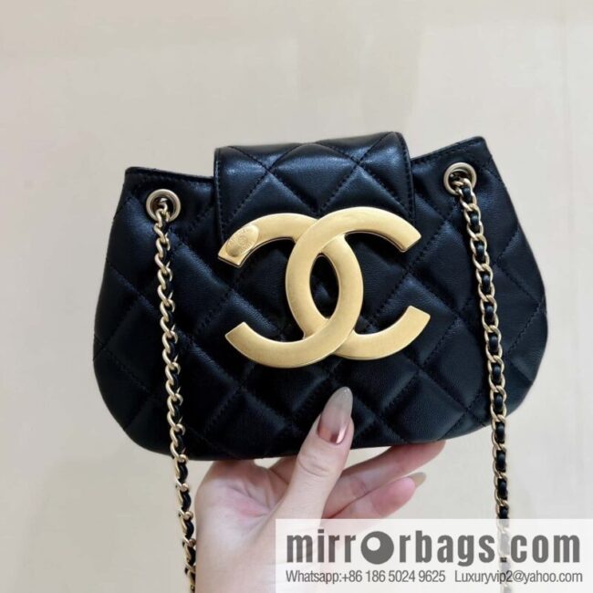 wsxc1701798566749_0-800x800utuaye2okwf25386_20250716024229.jpg CHANEL 24C early spring vacation series, big double C Vintage messenger bag AS4609 black
