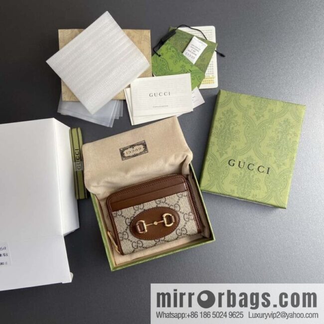 GUCCI Horsebit1955 series small zipper card holder 658549