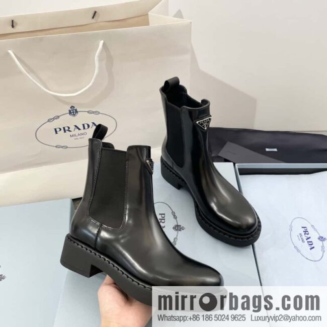 PRADA Triangle Chelsea, pipe boots