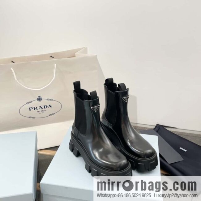 wsxc1703168625978_0-800x800co4lrewadf4127882_20250702203149.jpg PRADA Triangle standard serrated wheel, muffin thick-bottomed cigarette tube short boots