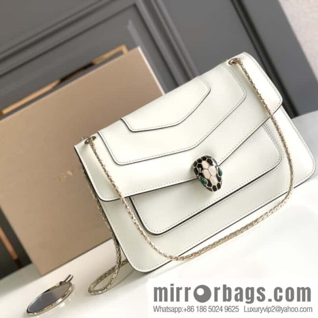 BVLGARI Bulgari crossbody bag 290323 agate white 25CM
