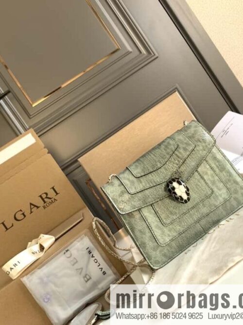 wsxc1703526978437_0-800x800nqc2xh5buos20474_20250716015925.jpg BVLGARI Bulgari Sprpenti Forever water snake skin inner small sheepskin chain bag 618792 mint green 20CM