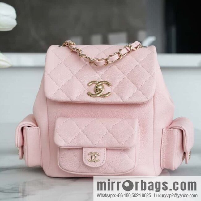 wsxc1703783083653_0-800x8002ompd40b0lb17706_20250716013358.jpg CHANEL 23K new, tank Dumas large shoulder backpack AS4398 light pink