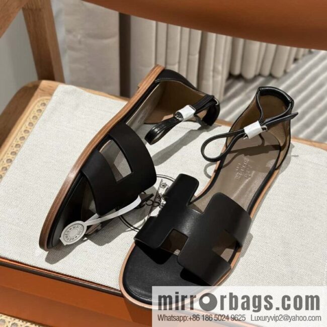 Hermès imported Italian cowhide, new small sandals