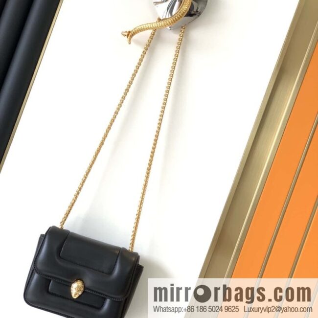 BVLGARI Bulgari joint design limited edition Mary Katrantzou snakehead bag 291071 black 19cm
