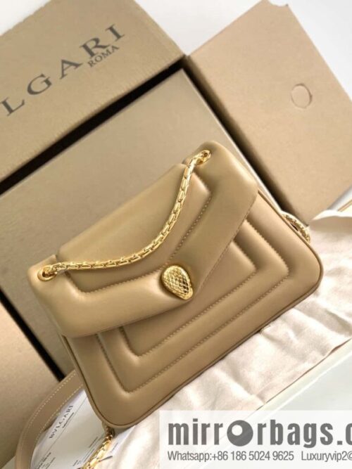 wsxc1704213277663_0-800x800fnrxym2qnad17015_20250716012804.jpg BVLGARI Bulgari SERPENTI REVERSE Small Shoulder Bag 292123 Apricot 22CM