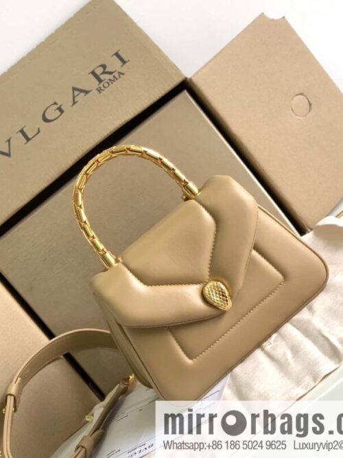 wsxc1704214529084_0-800x8002vxbr1mybc116875_20250716012653.jpg BVLGARI Bulgari SERPENTI REVERSE Small tote bag 292128 Milk tea color 20CM