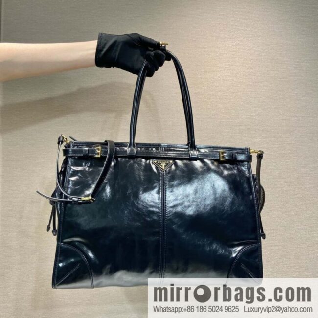PRADA LusSolf oil wax leather crossbody bag 1BA439 extra large