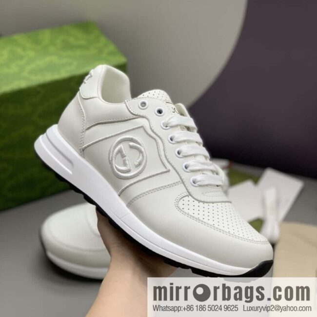 GUCCI embroidered logo men\'s sports and leisure shoes