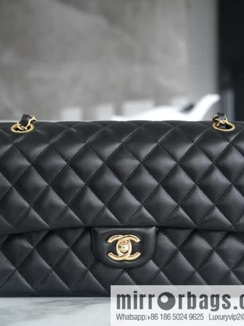 wsxc1708612145452_0-800x800fvd4hv0smqv9919_20250716002335.jpg CHANEL 𝗖𝗙 𝗖𝗹𝗮𝘀𝘀𝗶𝗰 𝗙𝗹𝗮𝗽 medium classic mouth cover bag, black sheep gold ⚜️ genuine leather A01112
