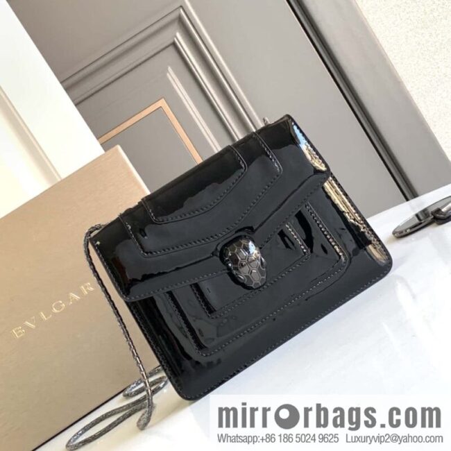 BVLGARI Bulgari SERPENTI FOREVER EAST-WEST series small shoulder bag 61879 black 20CM