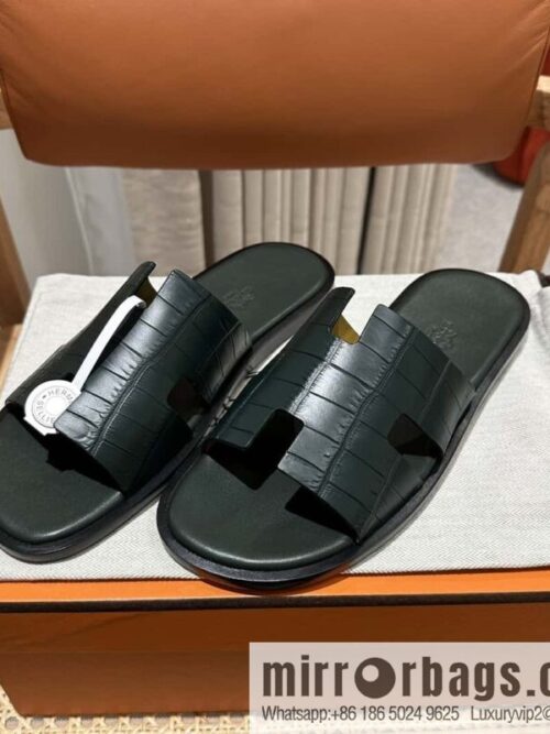 wsxc1708967264670_1-800x800llxdw3lg32b122374_20250702165213.jpg Hermès crocodile leather H family male god slippers