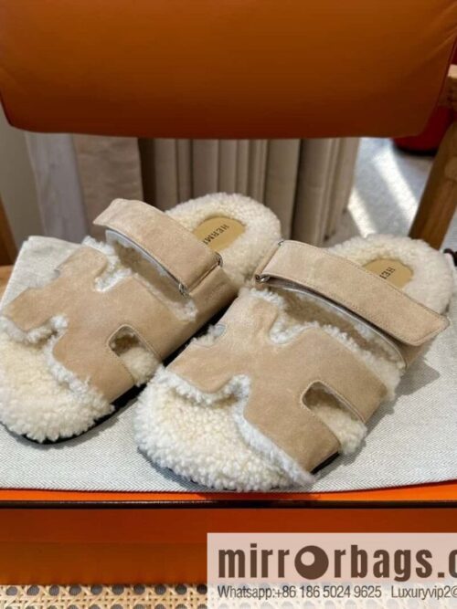 wsxc1708968894939_1-800x800jnch1fspsxr122212_20250702164657.jpg Hermès plush second uncle shoes Chypre sandals