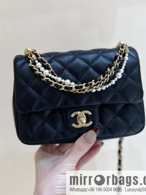 wsxc1709667947322_0-800x8002f5lrtfycbk8749_20250716001324.jpg CHANEL 24P Spring and Summer Preview Series Limited Edition Pearl Square Fatty AS4385 black