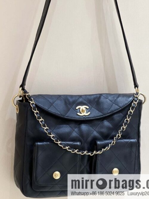 wsxc1709668239927_0-800x800sv0gqy1m10o8678_20250716001258.jpg CHANEL 24P spring and summer trailer series big hit hobo Vintage bag AS4668 black