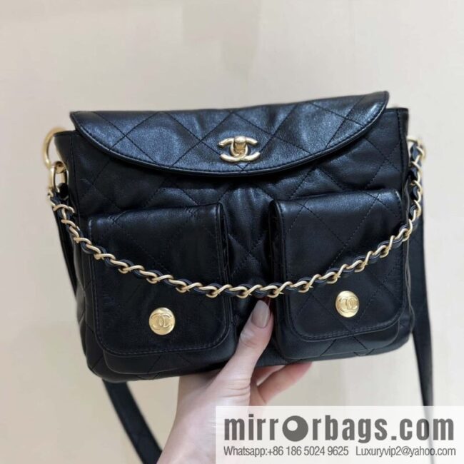wsxc1709668611532_0-800x8002xixhwz21hy8569_20250716001216.jpg CHANEL 24P spring and summer trailer series big hit hobo Vintage bag AS4743 black