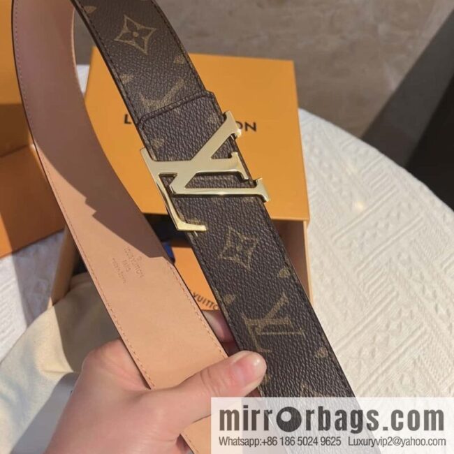 LV signature letter metal buckle belt M9808/M9608/M9610