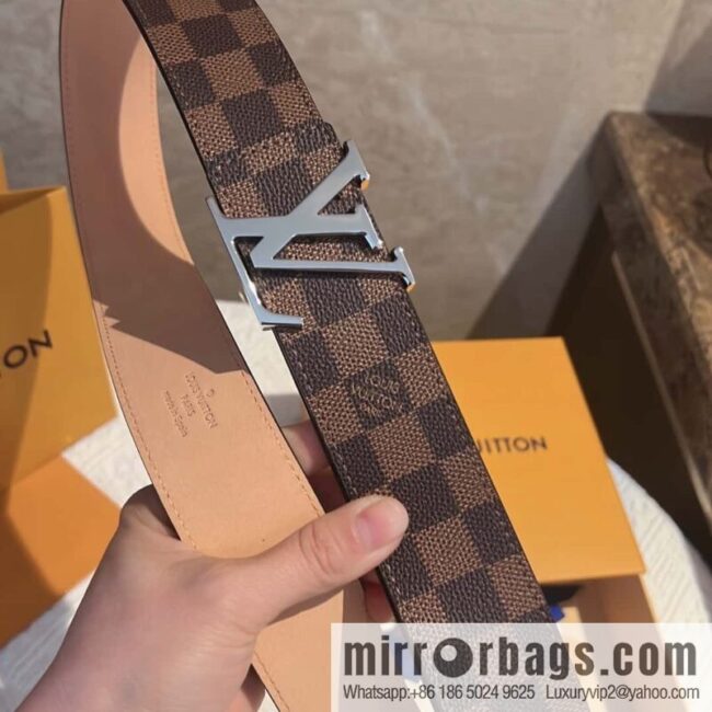 LV signature letter metal buckle belt M9808/M9608/M9610