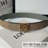 LOEWE Luo Yiwei, men\'s Spanish style logo metal buckle retro craftsmanship double-sided cowhide belt 3.5cm