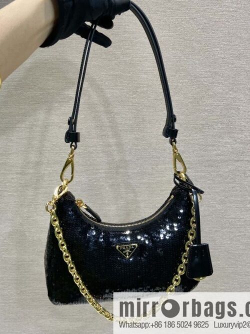 wsxc1711968584965_0-800x800b5ohemgdruk2341_20250715231438.jpg PRADA 🎉 Sequins Hobo 🎉 1 BC 204 Hand Carry/Underarm Bag/Crossbody Bag