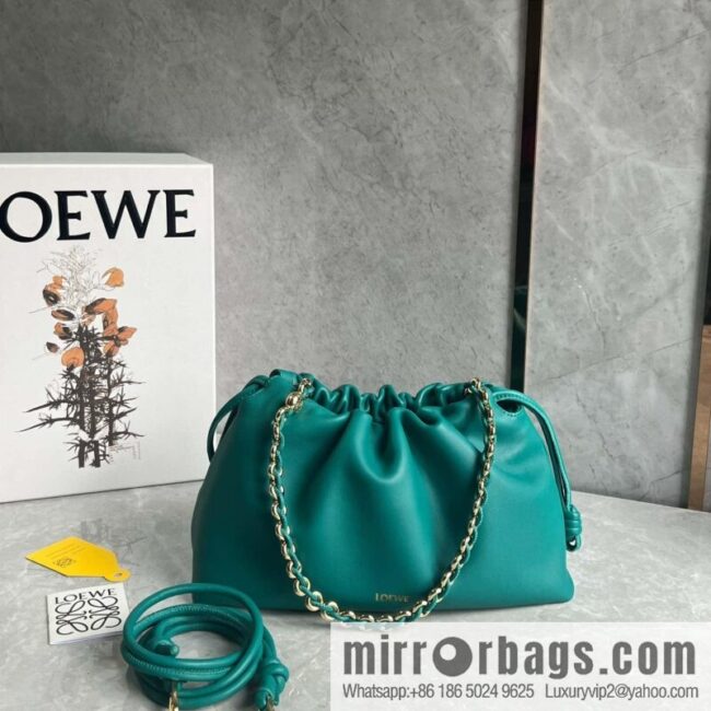 LOEWE Flamenco Purse 0803 Emerald Green 30cm