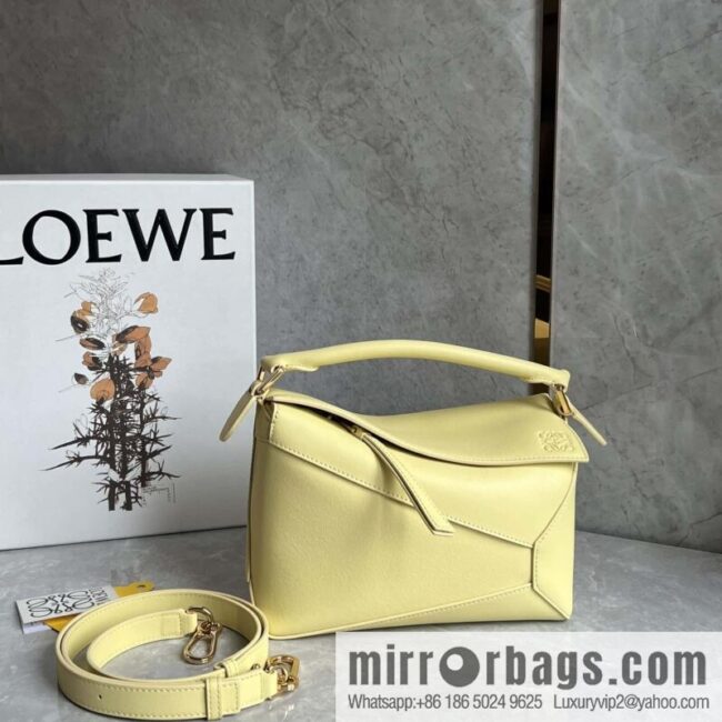 LOEWE new color latest practice puzzle geometric bag 0681 yellow
