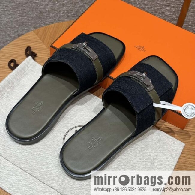 wsxc1715283253884_0-800x800geo4b0mlbwm90280_20250701235926.jpg Hermès 183 GABRIEL Men\'s sandals, denim/Cowboy dark green/Dark green
