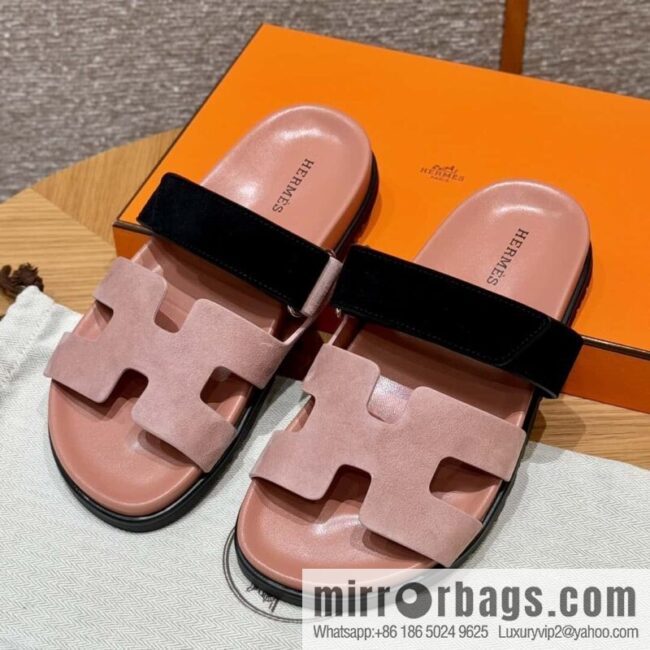 wsxc1715793680182_0-800x800hqugqwaiuz190026_20250701235211.jpg Hermès 225 CHYPRE SANDAL uncle shoes, Naked powder and black