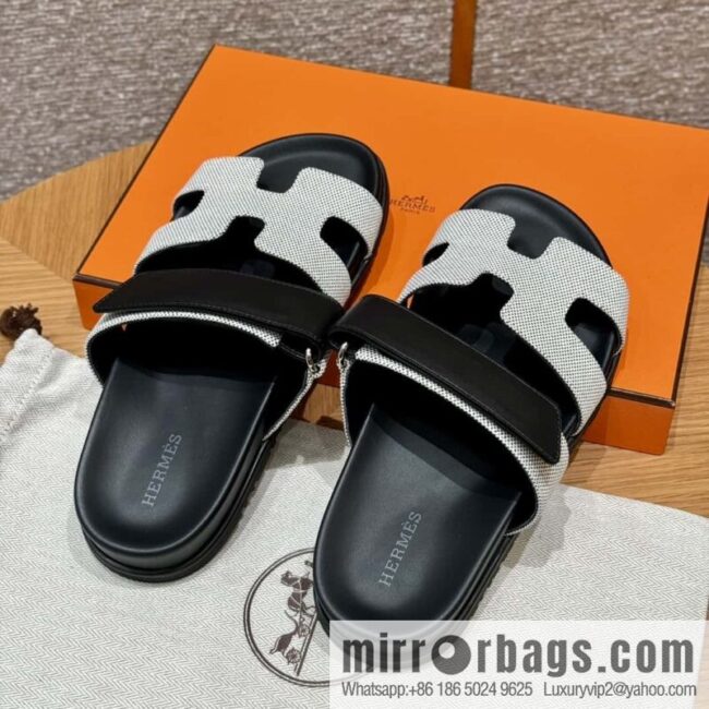 wsxc1715794457799_0-800x800x3dphpnqirc89785_20250701234527.jpg Hermès 225 CHYPRE SANDAL uncle shoes, black patchwork/Ck89/noir/Cloth