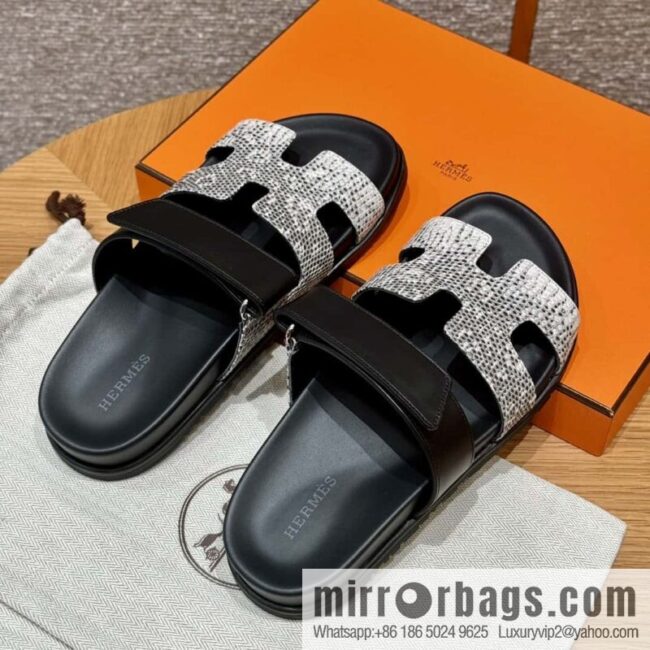 wsxc1715794597033_0-800x800kxvm4tdjtne89758_20250701234443.jpg Hermès 225 CHYPRE SANDAL uncle shoes, black/CK89/Noir/Himalaya/Lizard primary color