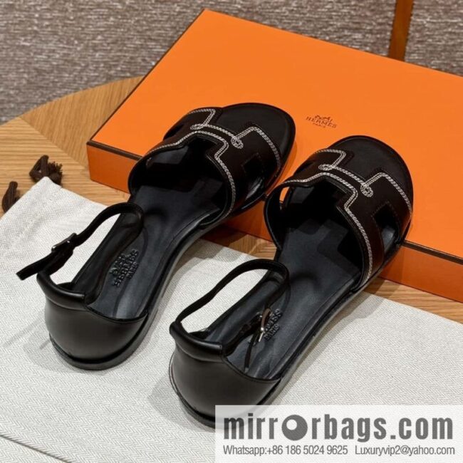 wsxc1716219341768_0-800x800o4otpajyed489167_20250701232825.jpg Hermès 196 Santorini sandals 50 plain/Swift black/ck89/noir