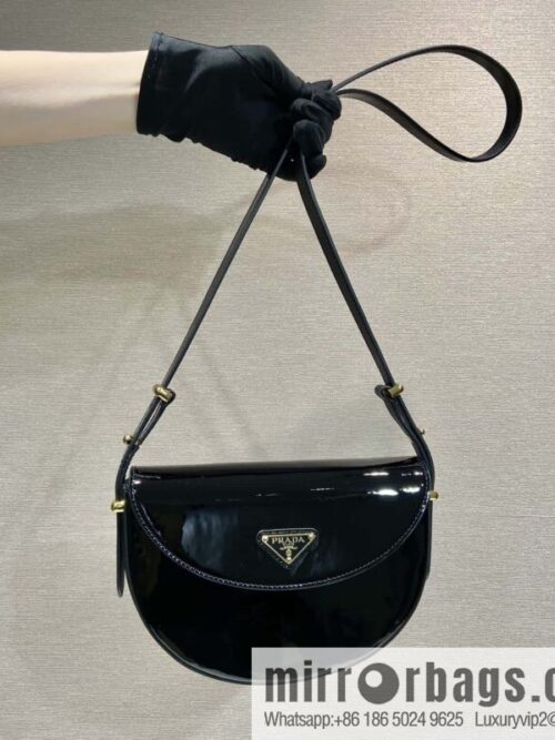 wsxc1716563975858_0-800x800tdjqvhwwbge199369_20250709042009.jpg PRADA 🎉 new saddle bag 🎉 1BA349 patent leather 🎉🎉 black