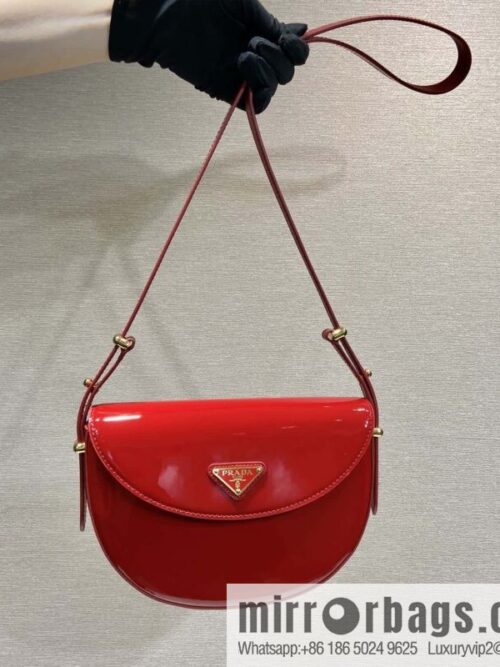wsxc1716564076065_0-800x800gkp1bmwhxgq199354_20250709041944.jpg PRADA 🎉 new saddle bag 🎉 1BA349 patent leather 🎉🎉 red