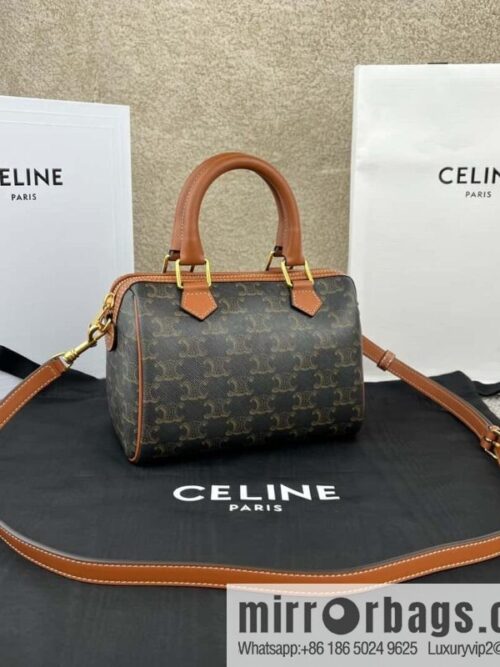 wsxc1716997898590_0-800x800gj255rie35b198755_20250709040153.jpg CELINE small logo printed cow leather (fabric) Boston bag 113772 old color