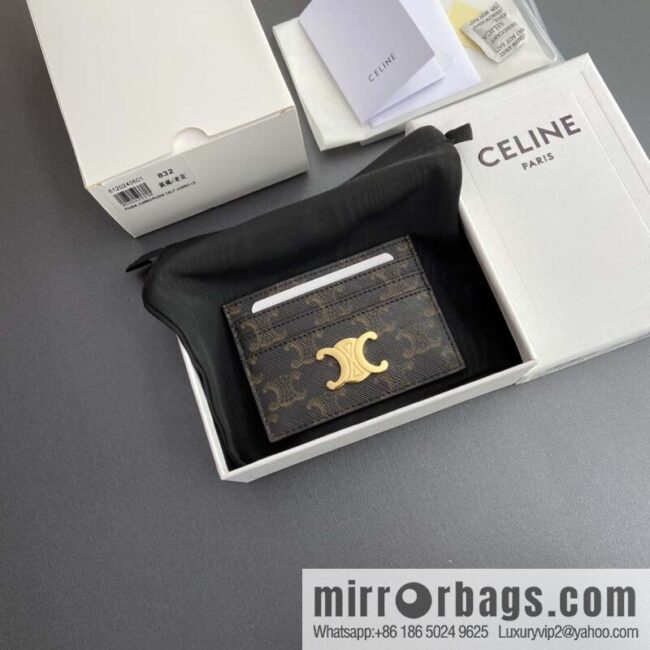 CELINE TRIOMPHE logo printed card holder 10L832CQH.04LU833