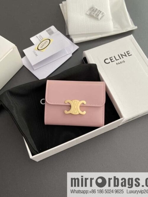 wsxc1718374058351_0-800x800yesdmqrzjkl195267_20250709021830.jpg Celine TRIOMPHE glossy leather (fabric) short wallet 10l653DS3.04LU652