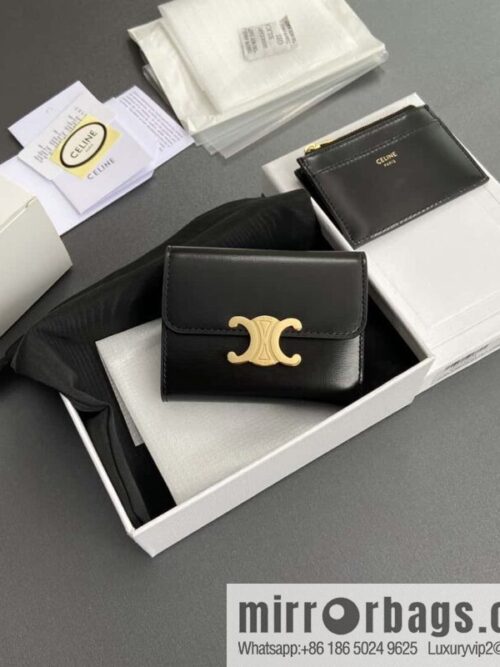 wsxc1718375433878_0-800x800lxcwpwiqhhw195212_20250709021642.jpg Celine TRIOMPHE glossy leather (fabric) short wallet 10l653DS3.04LU652