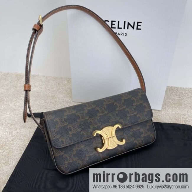 CELINE CUIR TRIOMPHE logo printed bovine leather (fabric) shoulder backpack 194142