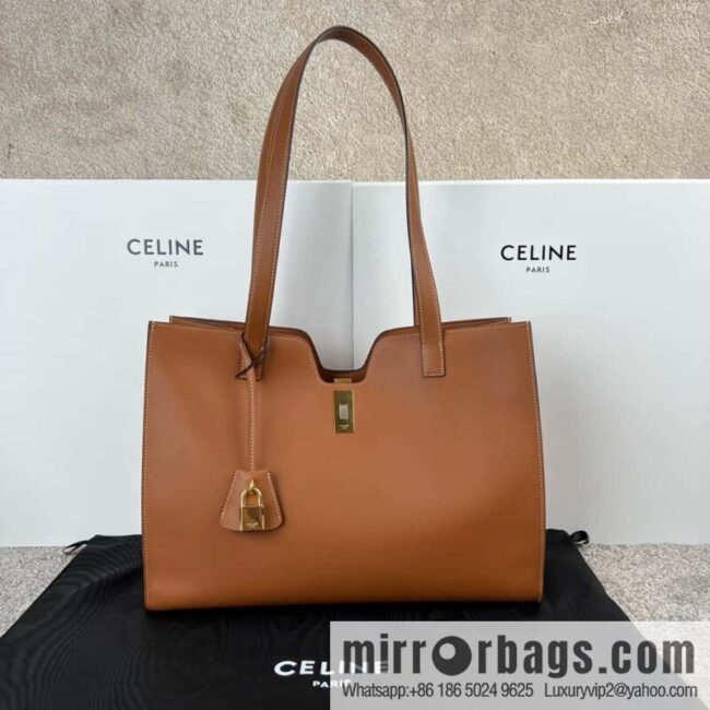 CELINE CABAS 16 smooth cow leather (fabric) handbag 112583