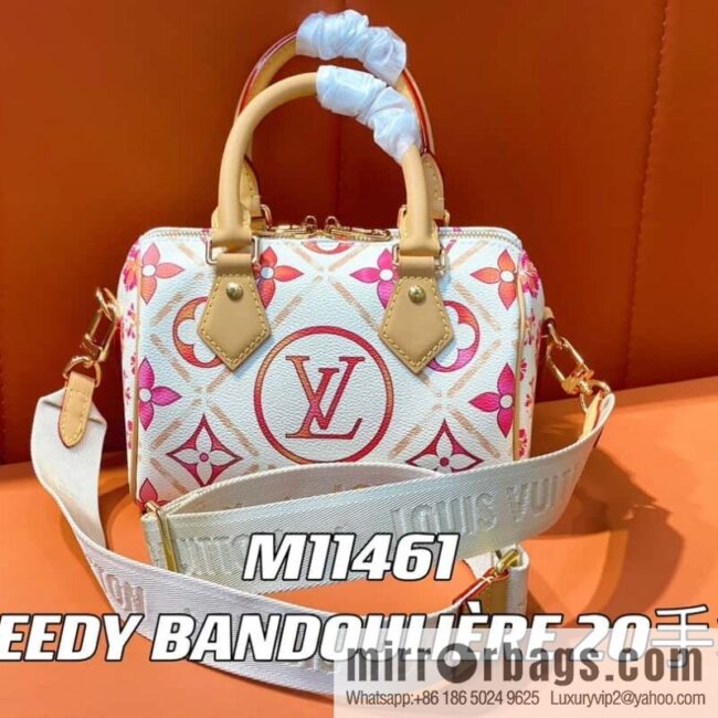 [Boutique‑grade] M11461 red printed pillow bag speedy series, the new SPEEDY BANDOULIZRE 20 handbag of the season M11461
