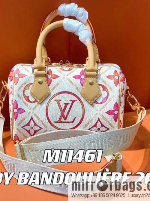 [Boutique‑grade] M11461 red printed pillow bag speedy series, the new SPEEDY BANDOULIZRE 20 handbag of the season M11461