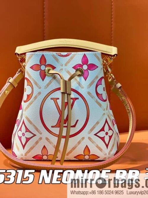 [Premium‑quality] M25315 rose red printed small bucket bag series Néonoé BB handbag (summer 2024)